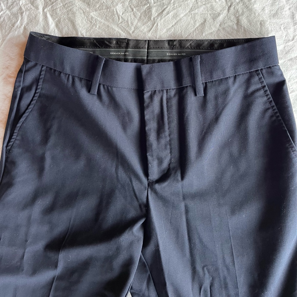 Denver Hayes Blue Flat Front Pants